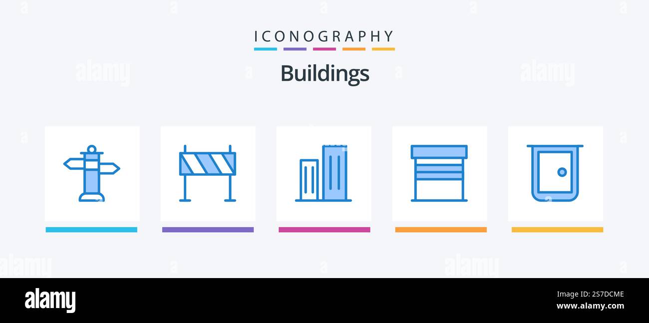 Buildings Blue 5 Icon Pack Including buildings. garage. architecture ...