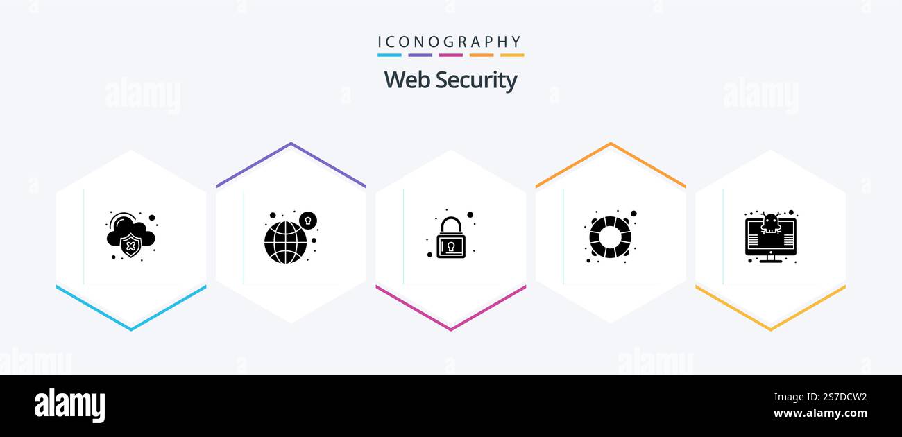 Web Security 25 Glyph icon pack including safety. support. protection ...