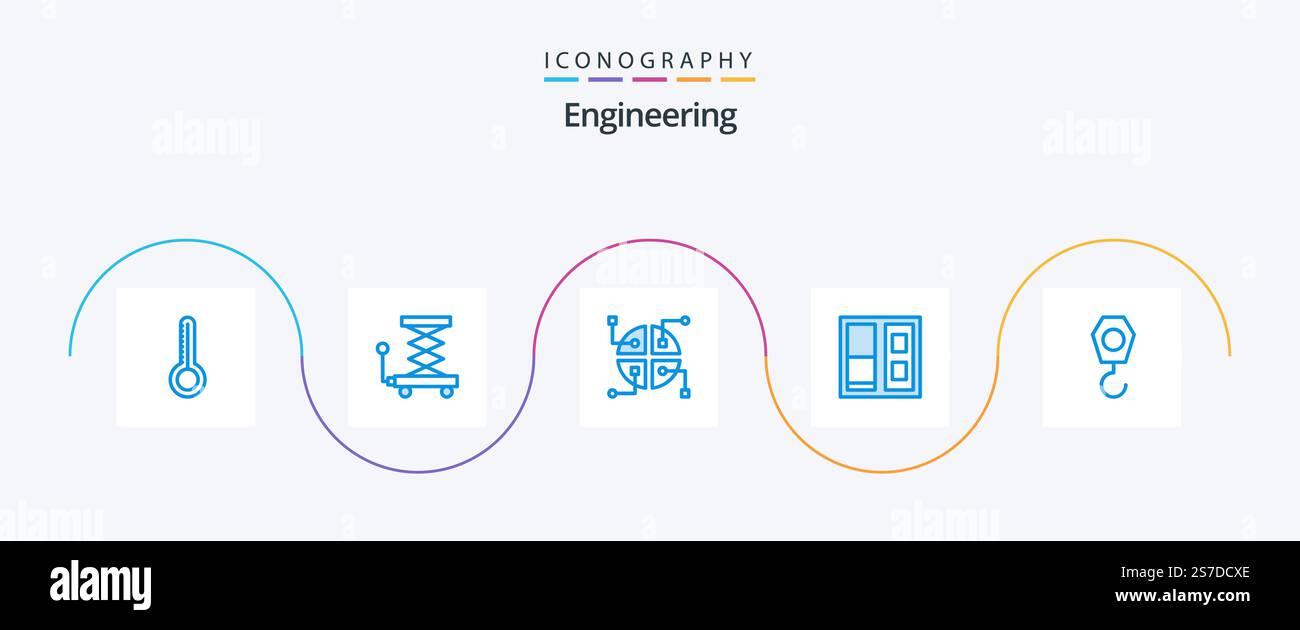 Engineering Blue 5 Icon Pack Including . hook. network. crane. door ...