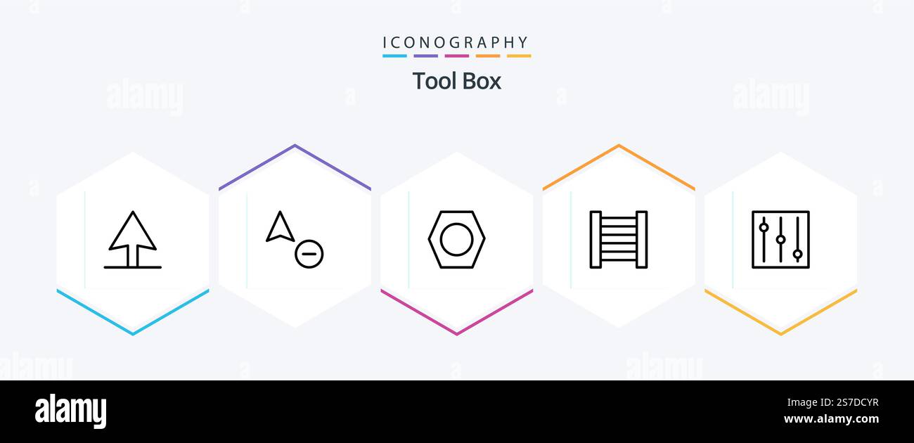 Tools 25 Line icon pack including . tools. Stock Vector