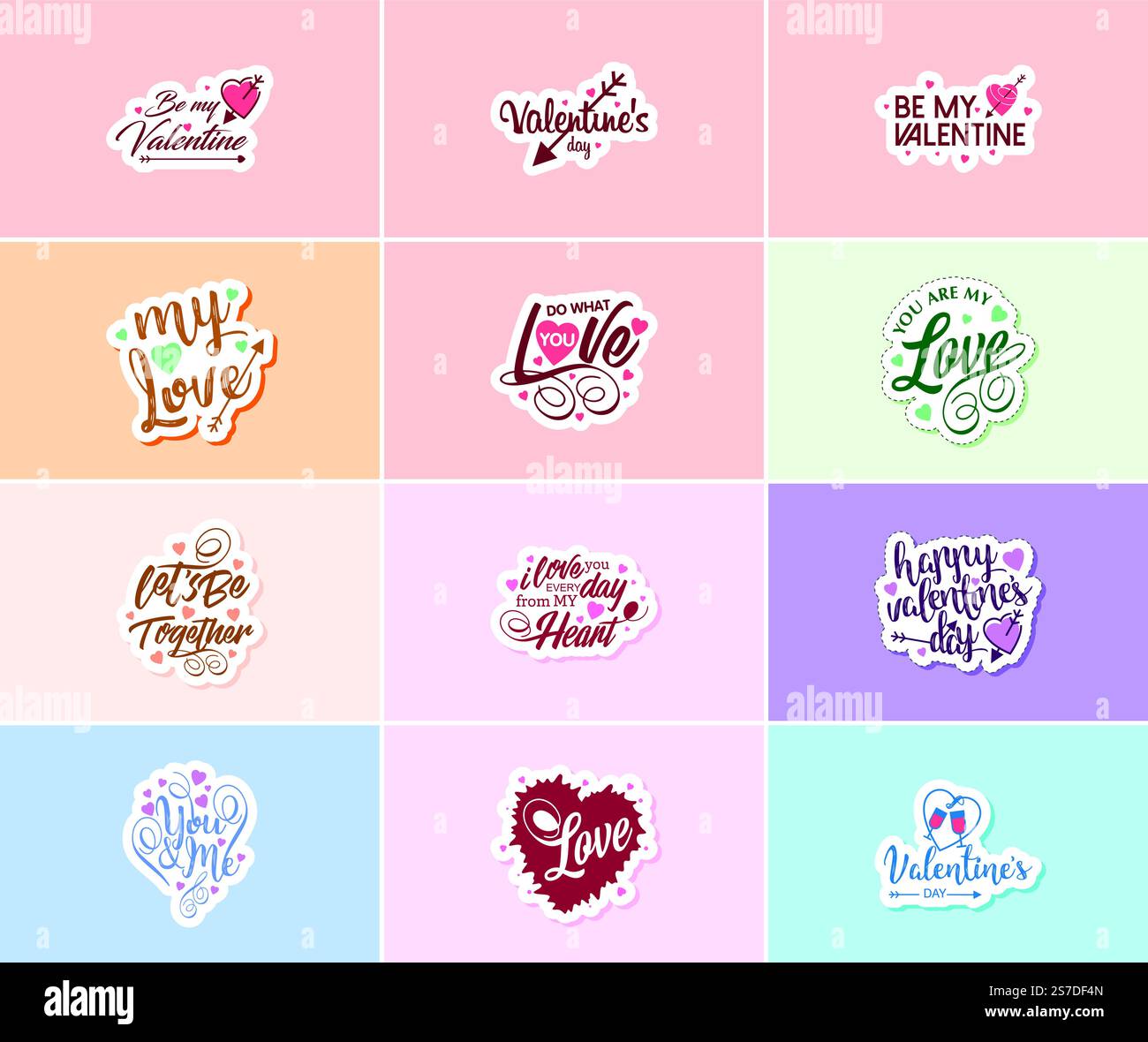 Valentine’s Day: A Time for Romance and Beautiful Artistry Stickers ...