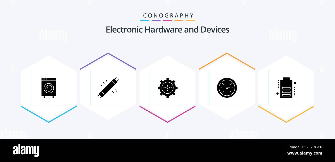 Devices 25 Glyph icon pack including . devices. technology. charge. tool Stock Vector