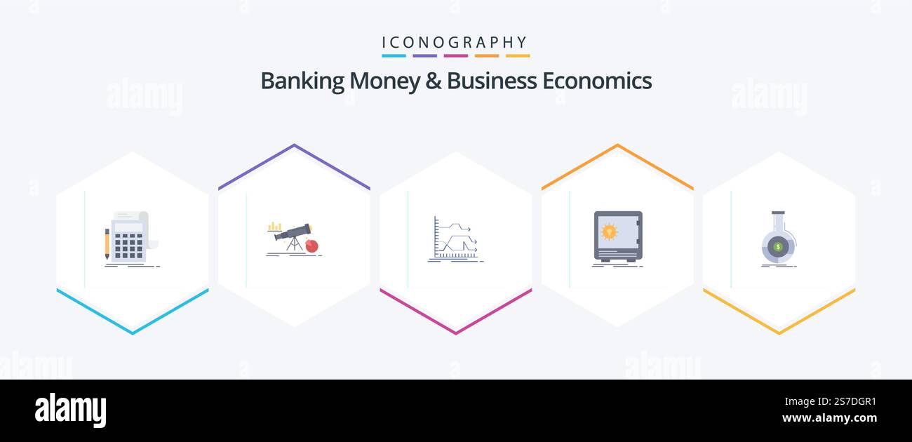 Banking Money And Business Economics 25 Flat icon pack including safe ...