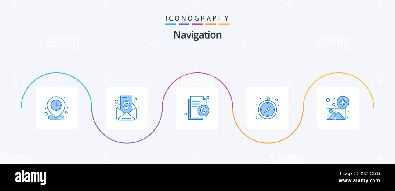 Navigation Blue 5 Icon Pack Including gps. direction. document. art ...