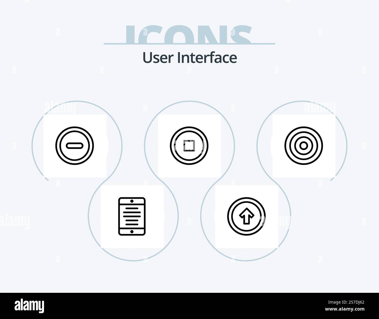 User Interface Line Icon Pack 5 Icon Design. line. basic. interface. user. interface Stock Vector