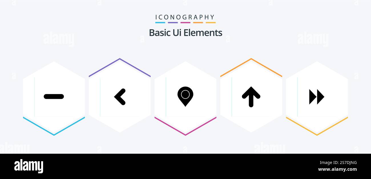 Basic Ui Elements 25 Glyph icon pack including forward. upload. map. up. arrow Stock Vector
