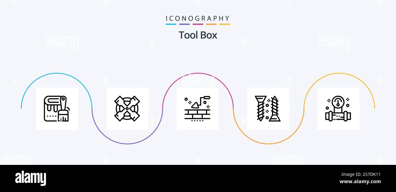 Tools Line 5 Icon Pack Including tools. manometer. building. self ...