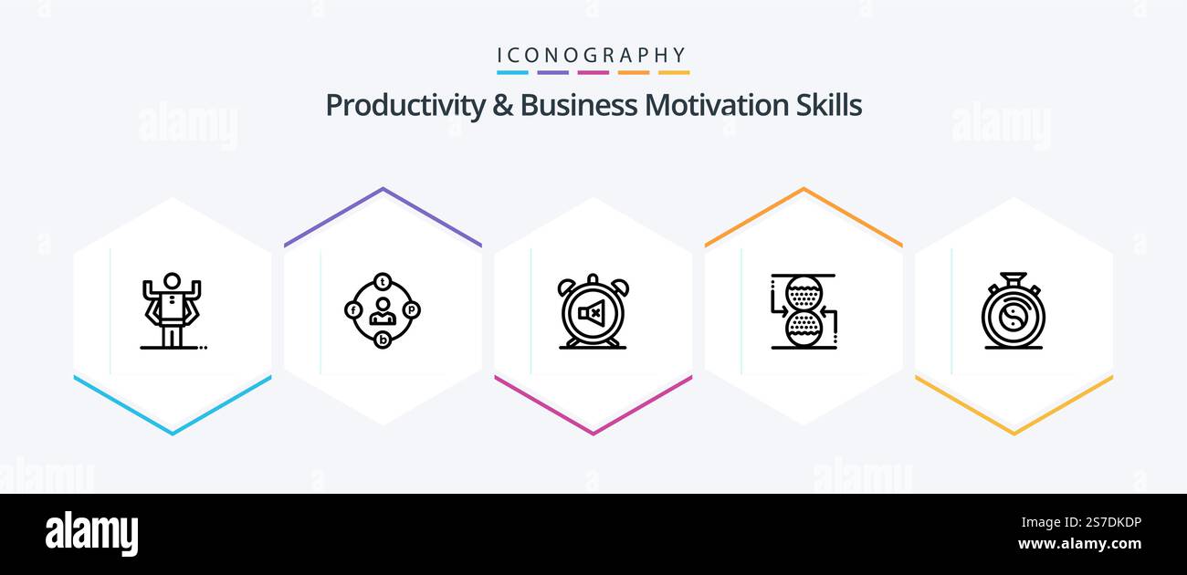 Productivity And Business Motivation Skills 25 Line icon pack including ...