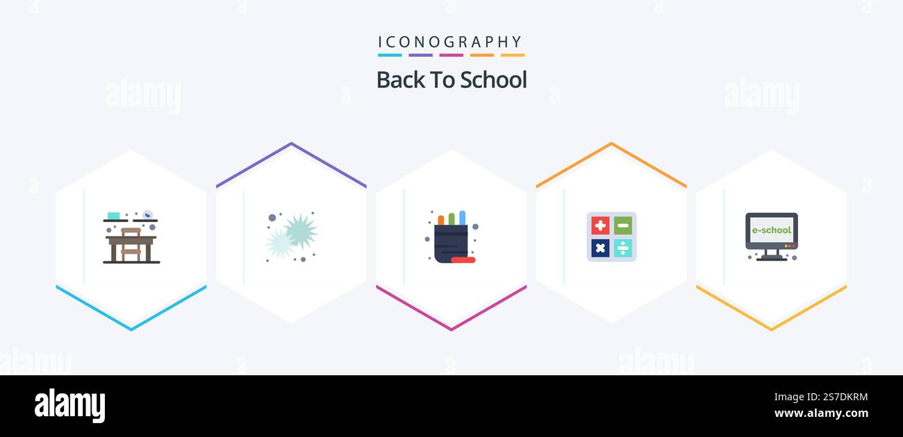 Back To School 25 Flat icon pack including education. formula. school ...