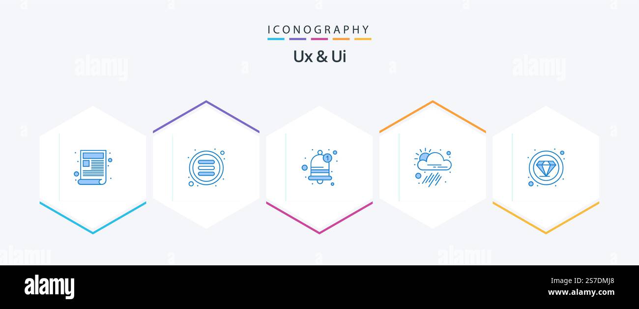 Ux And Ui 25 Blue icon pack including quality. weather. alarm. tool ...