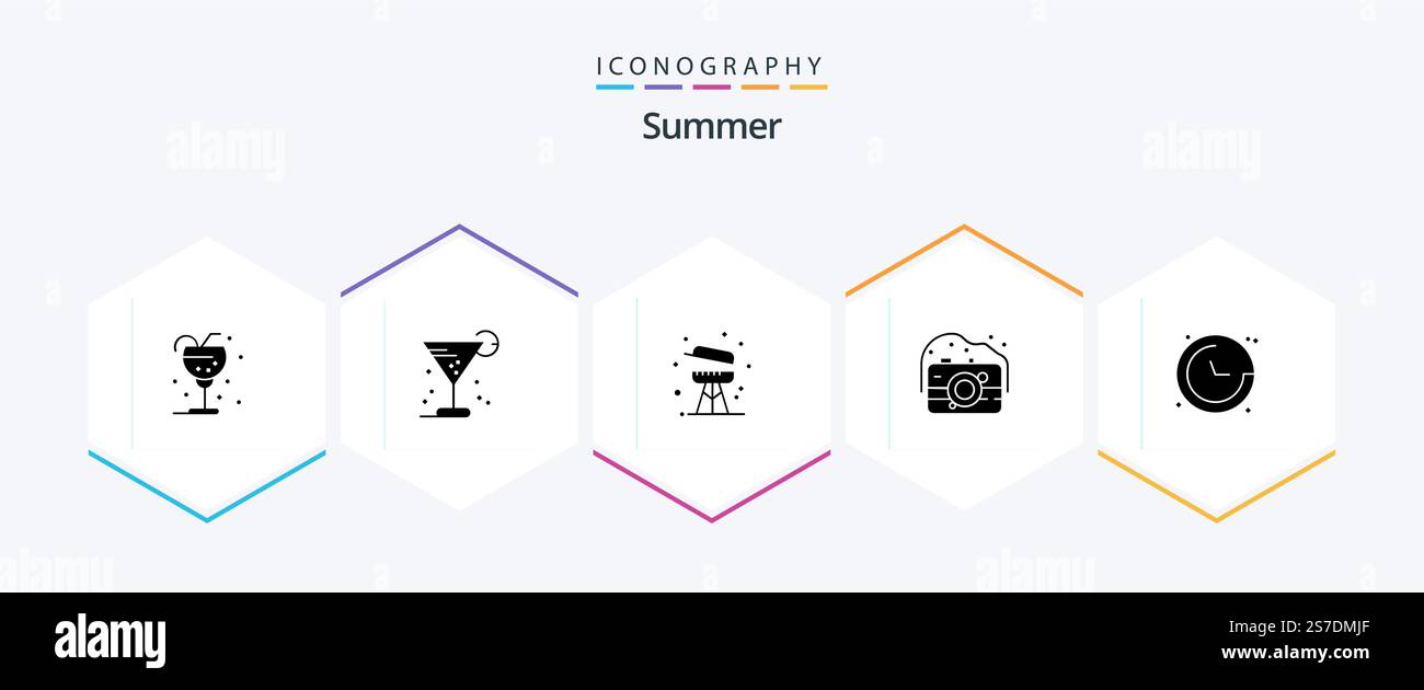 Summer 25 Glyph icon pack including . location. summer. direction ...