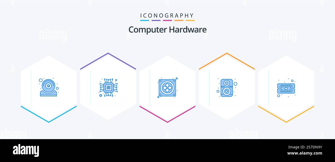 Computer Hardware 25 Blue icon pack including hardware. computer. fan ...