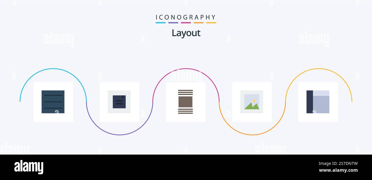Layout Flat 5 Icon Pack Including . image. layout Stock Vector Image ...