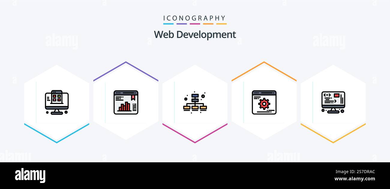 Web Development 25 FilledLine icon pack including management. data ...