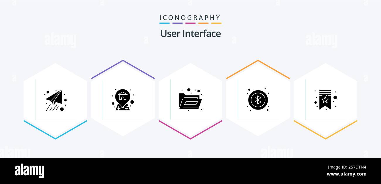 User Interface 25 Glyph icon pack including . . storage. tag. bookmarks Stock Vector