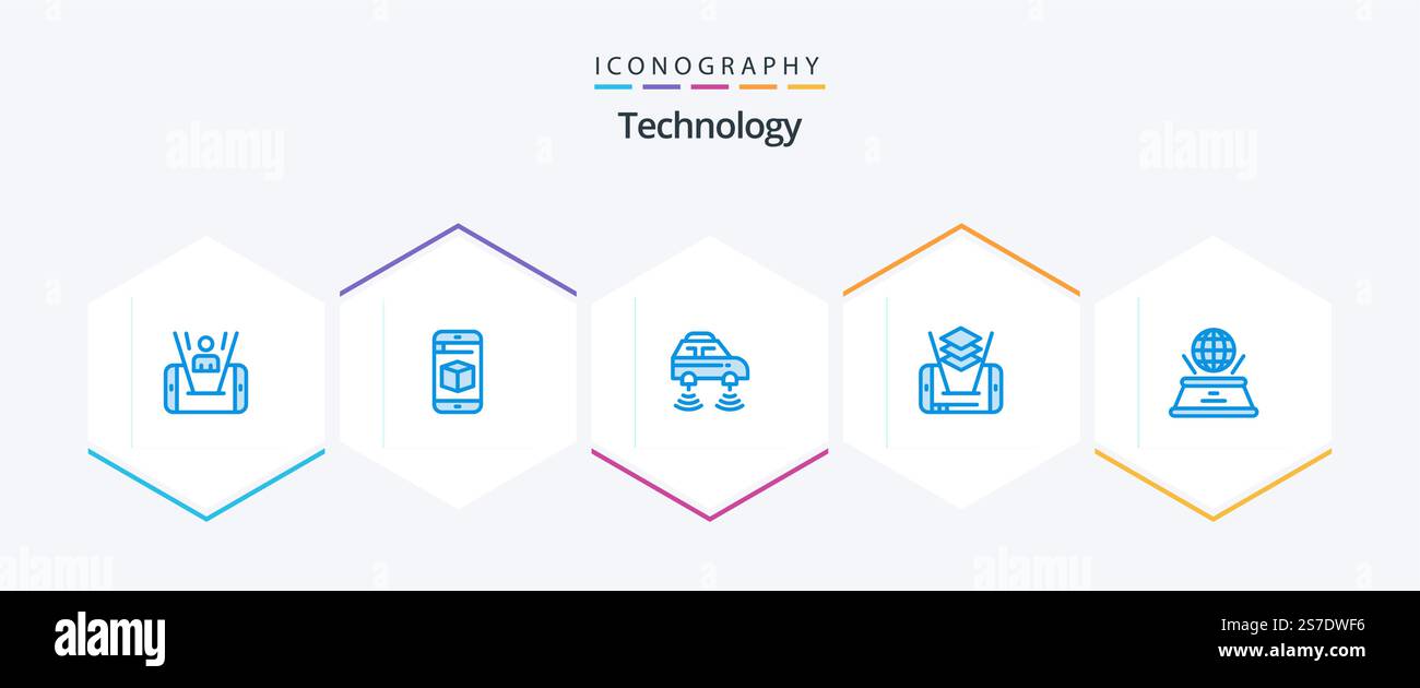 Technology 25 Blue icon pack including hologram. technology. car. cell ...