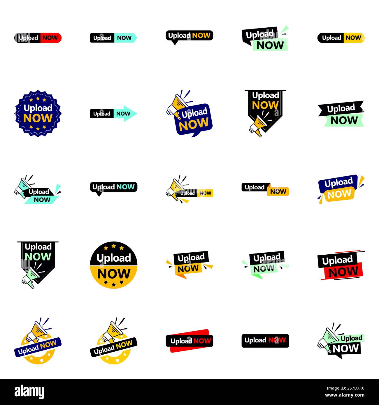 25 Dynamic Vector Designs in the Upload Now Pack Perfect for Sales and ...