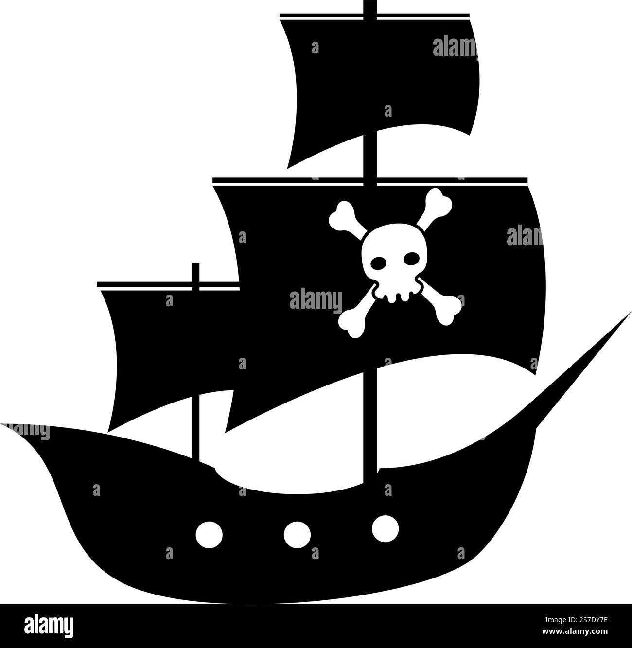 Pirate ship Stock Vector Images - Alamy