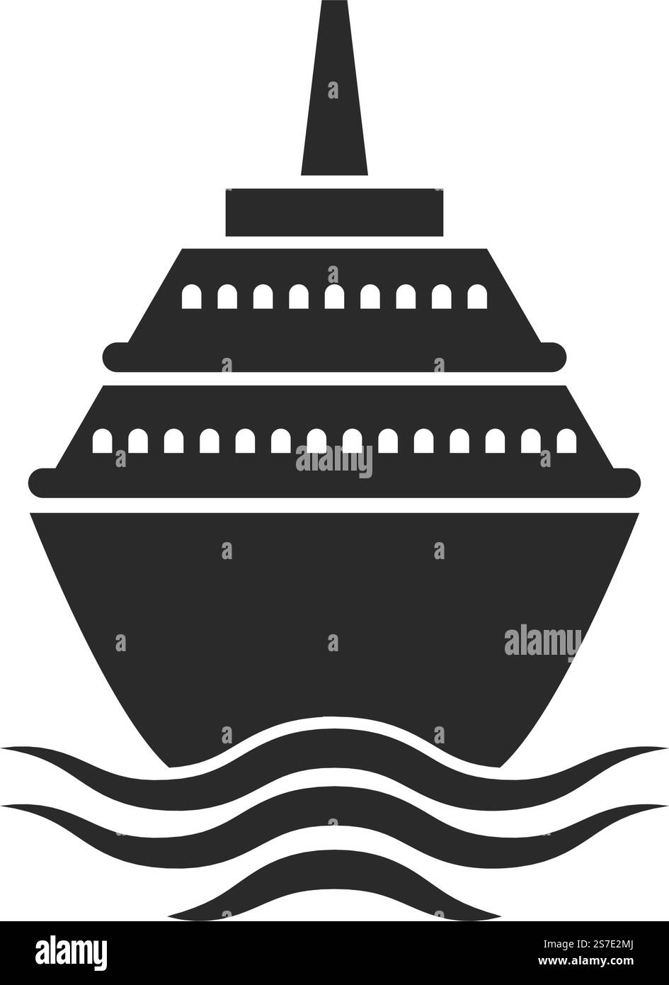 Cruise ship Logo icon Template vector flat design Stock Vector Image ...