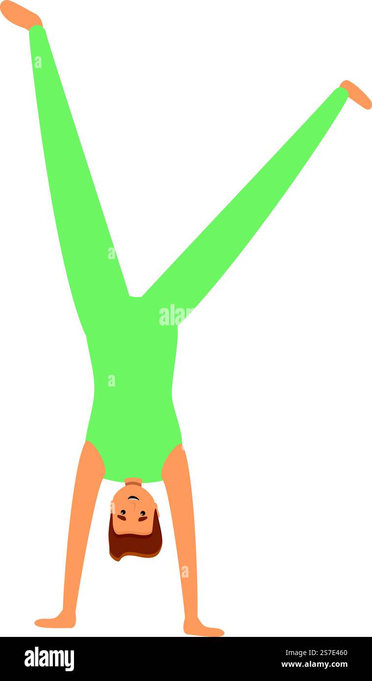 Man balancing icon cartoon vector. Circus performer. Aerial clown. Man ...