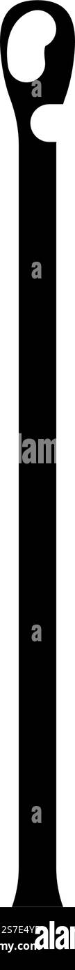 glass stirring rod chemical glassware lab glyph icon vector. glass ...