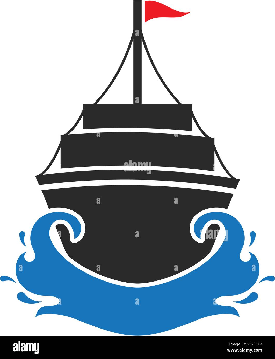 Cruise ship Logo icon Template vector flat design Stock Vector Image ...
