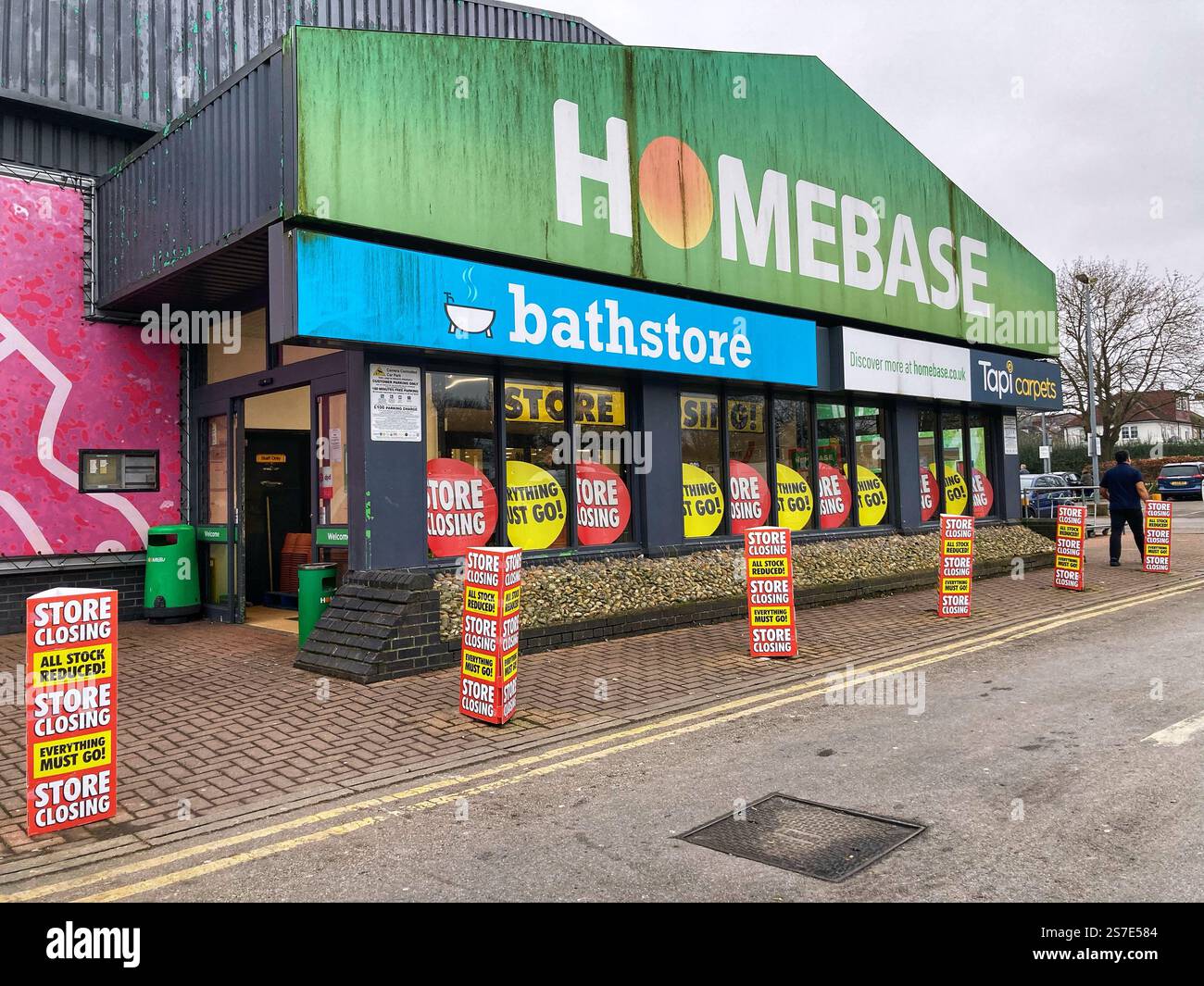 Homebase, Orpington, one of the chain of DIY stores closing down after the company entered administration in November 2024. Kent, UK. - Smartphone Captured Stock Image