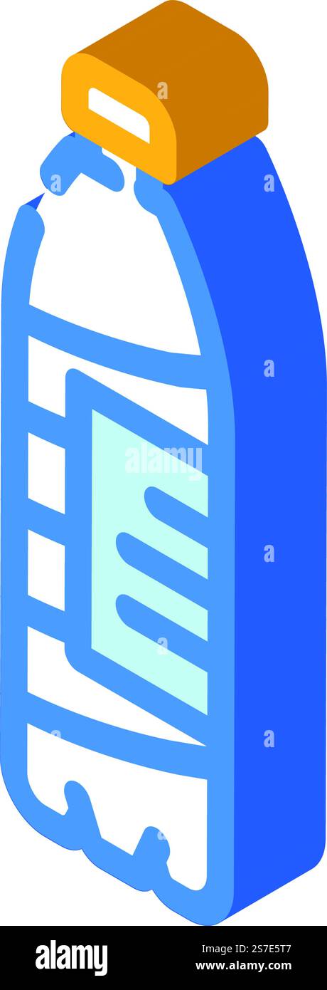 empty water plastic bottle isometric icon vector. empty water plastic ...