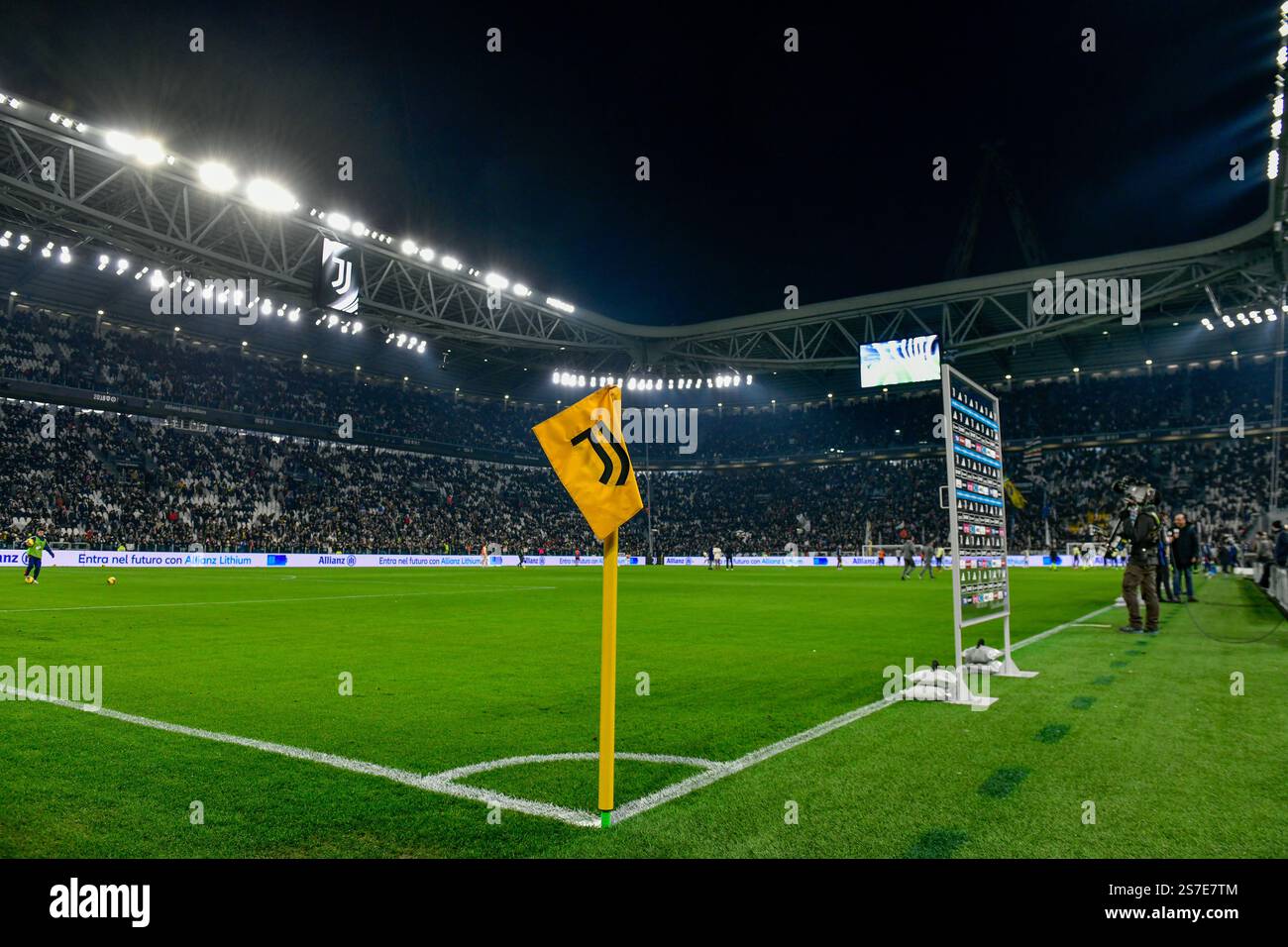 Turin, Italy. 18th, January 2025. The Allianz Stadium is ready for the