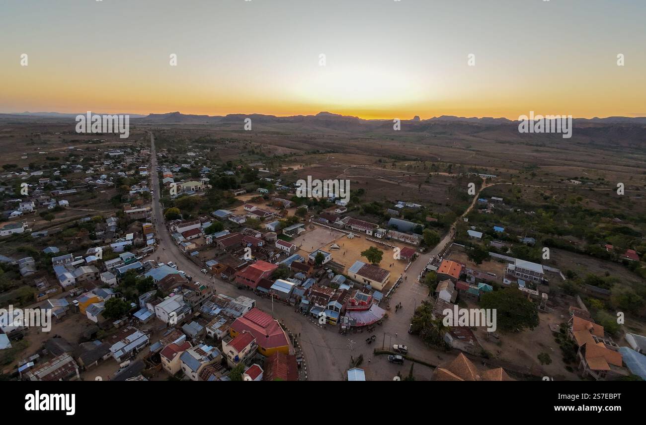 Madagascar Cities Rural Landscapes of the island of Madagascar, Central Highlands Ranohira ...