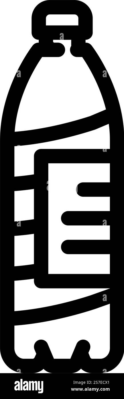 empty water plastic bottle line icon vector. empty water plastic bottle ...