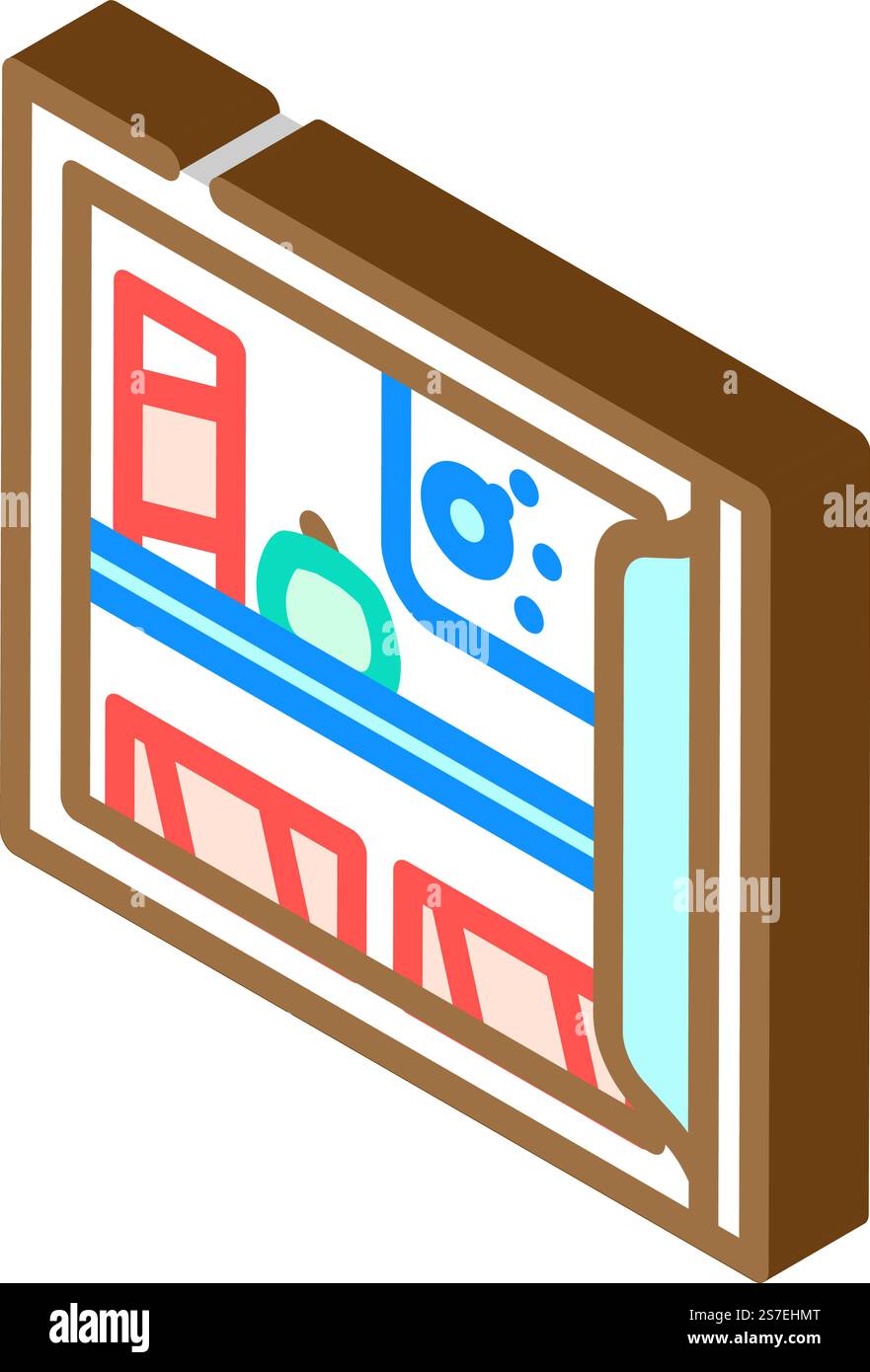 mini fridge garage tool isometric icon vector. mini fridge garage tool ...