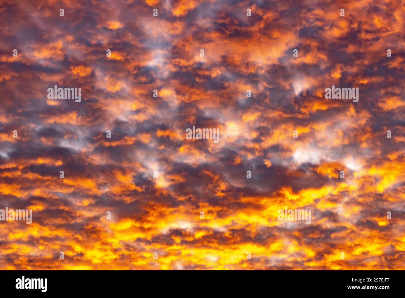 dramatic cloud cover at sunset Stock Photo
