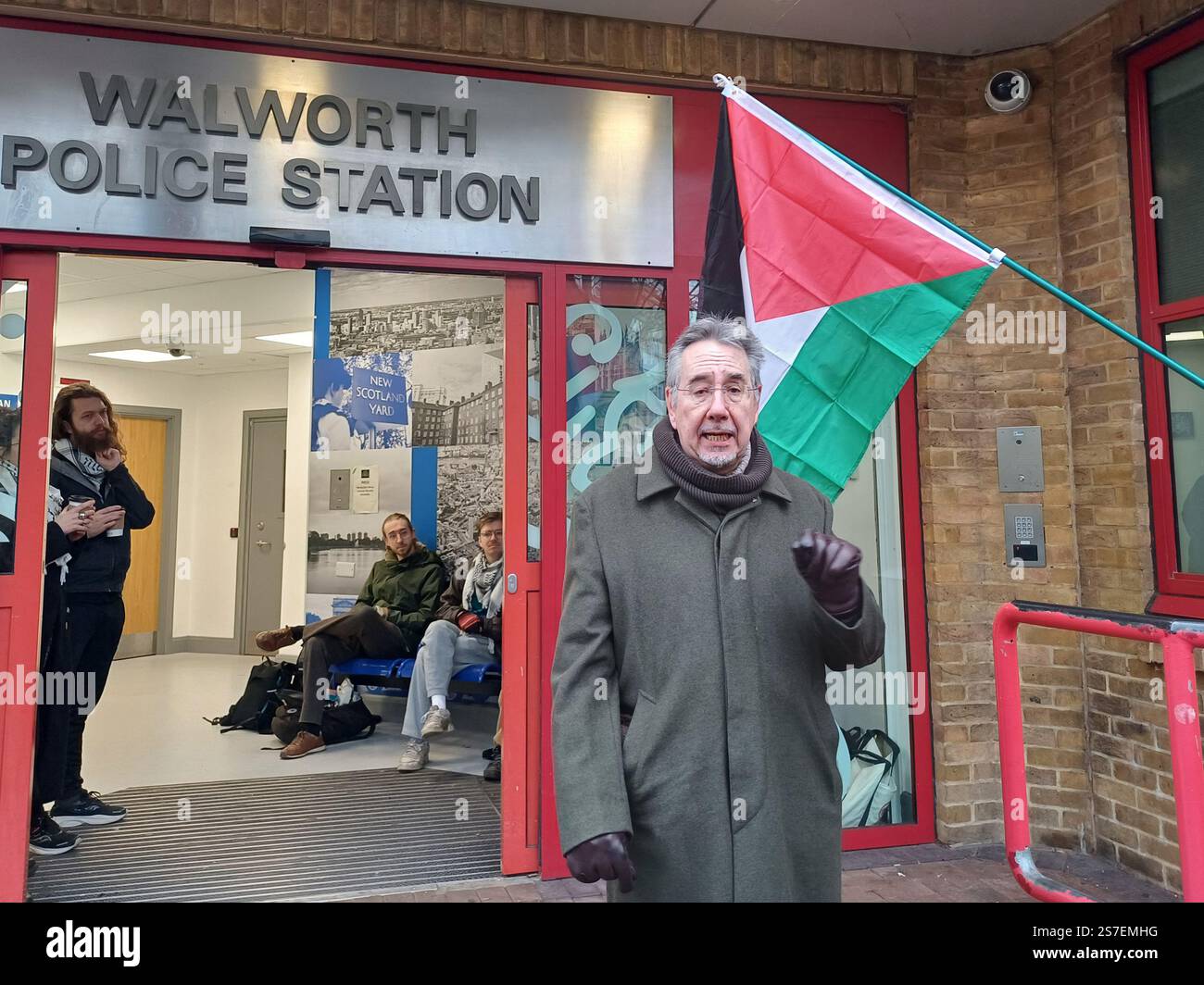 John Rees of the Stop the War Coalition speaking outside Walworth ...