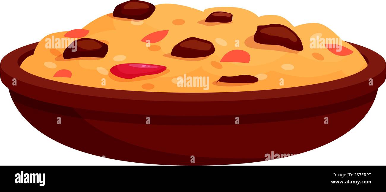 Beef pilaf icon cartoon vector. Food dinner. Asian healthy. Beef pilaf ...