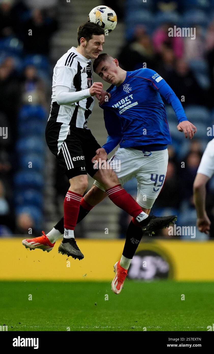 Fraserburgh's Sean Butcher (left) and Rangers' Bailey Rice battle for