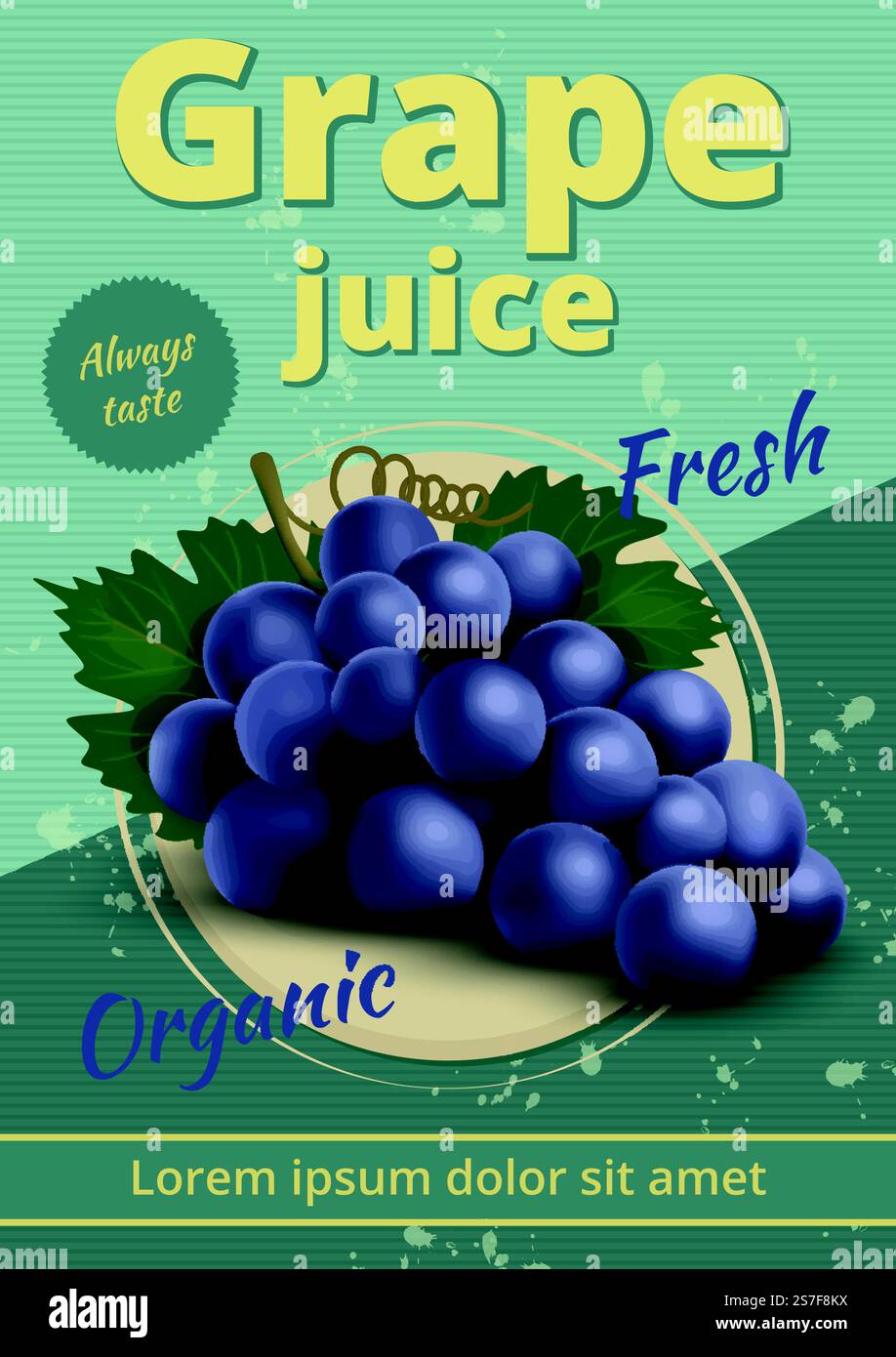 Grape Poster Grape poster. Vintage placard for grape ads decent vector retro ...
