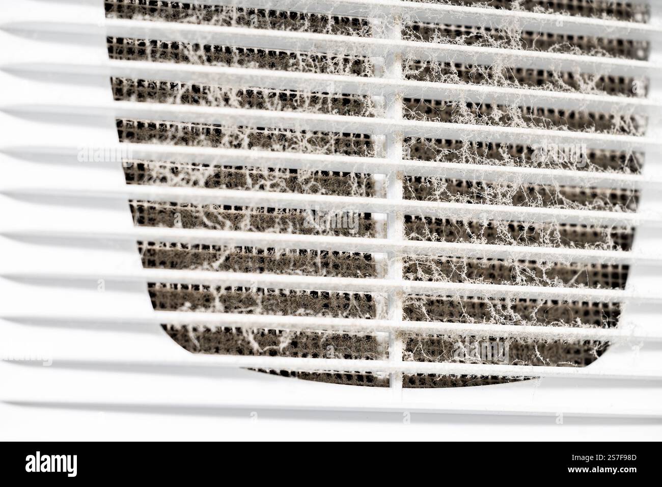 ventilation grille with traces of dust, close-up Stock Photo - Alamy
