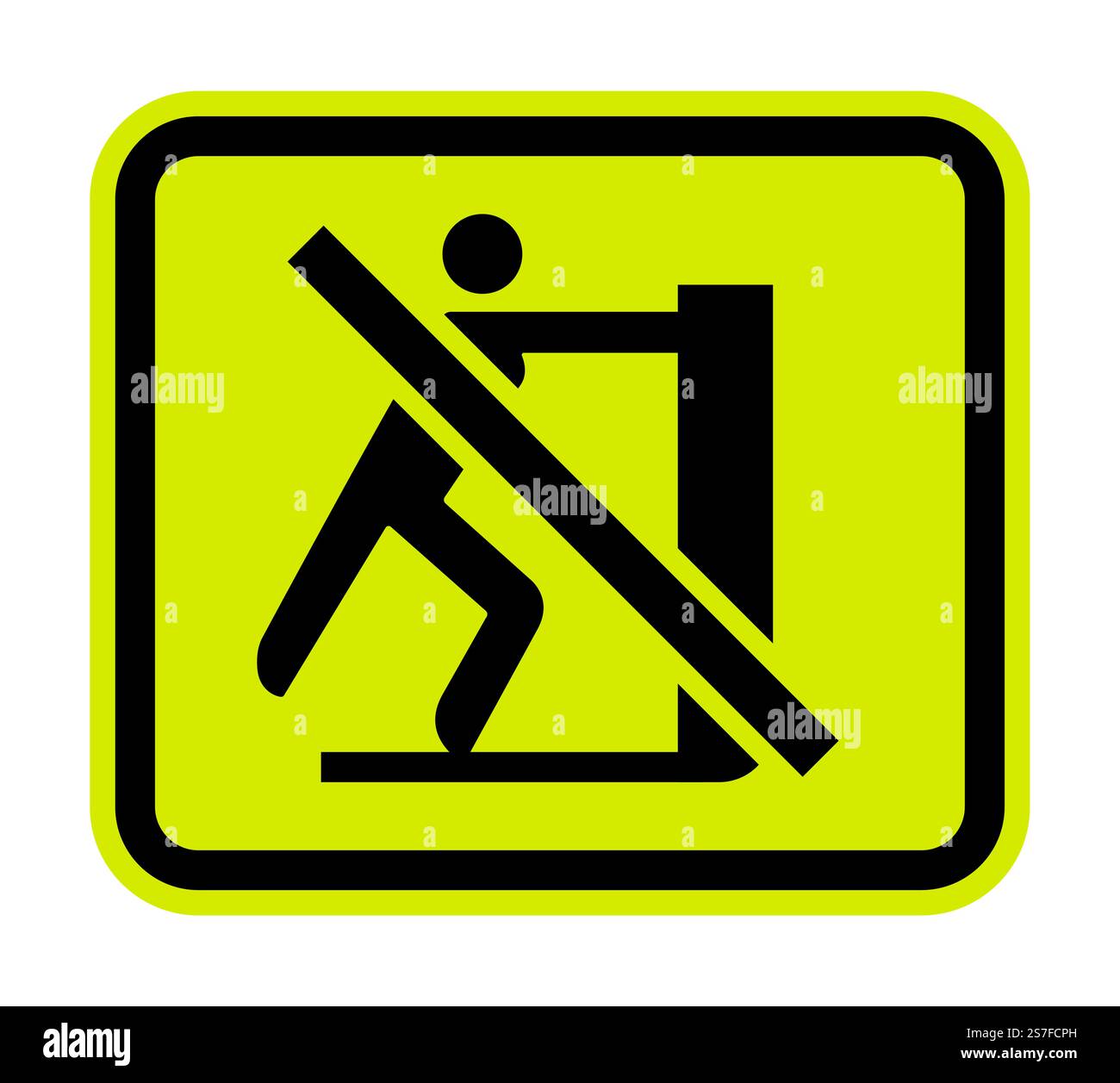 Symbol No Reaching label Stock Vector