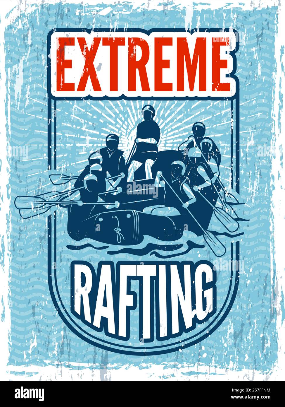 River Raft Poster Rafting poster. extreme outdoor adventure on mountain river. Vector ...