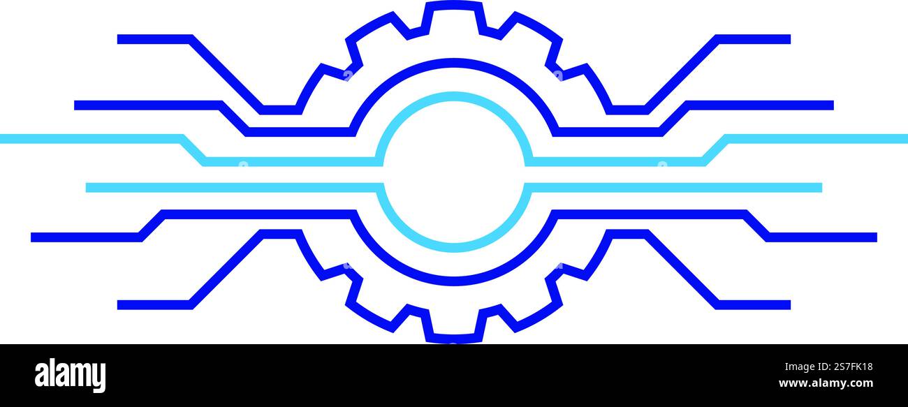 Gear technology logo vector flat design template Stock Vector Image ...