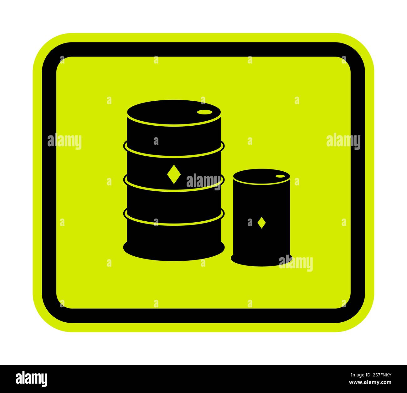 Chemical Drums Black Icon White Background Stock Vector