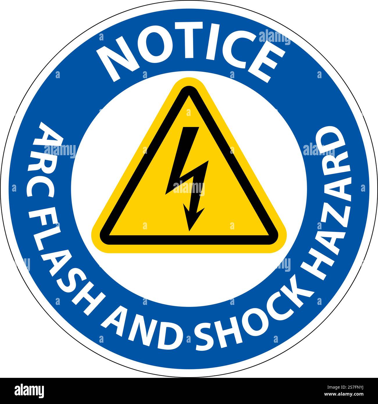 Notice Floor Sign Arc Flash And Shock Hazard Stock Vector
