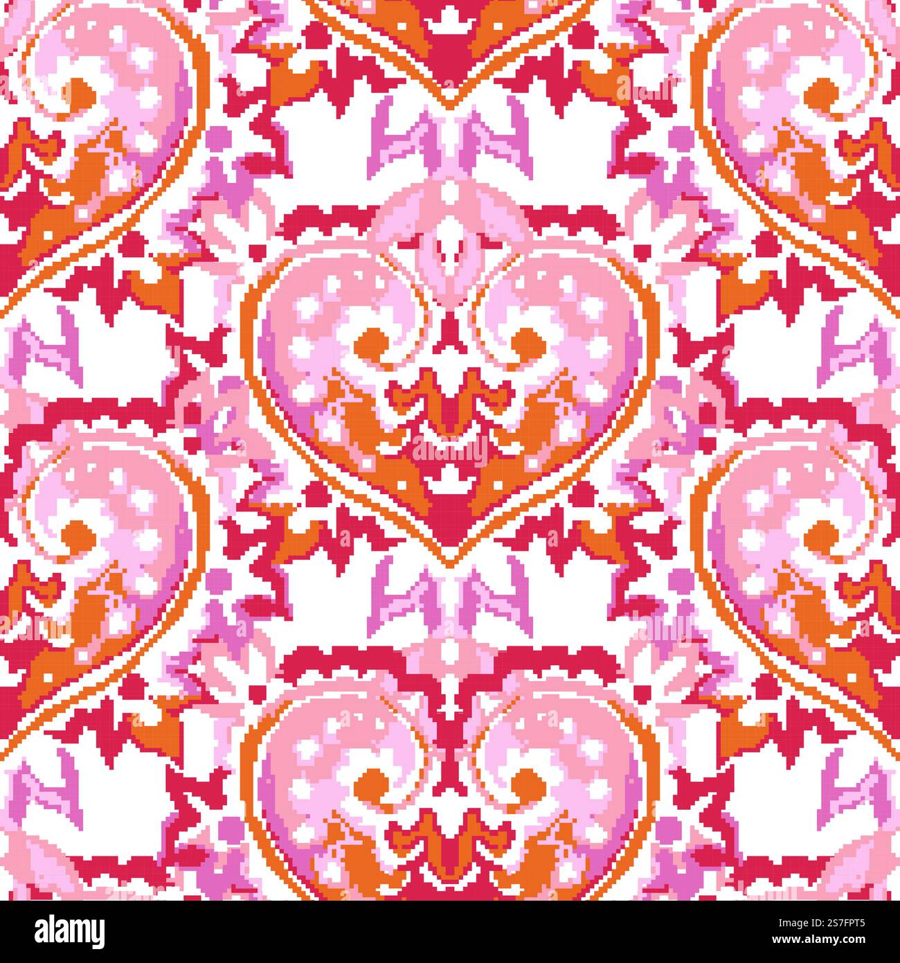 Pixelated blooming flower decoration hi-res stock photography and ...