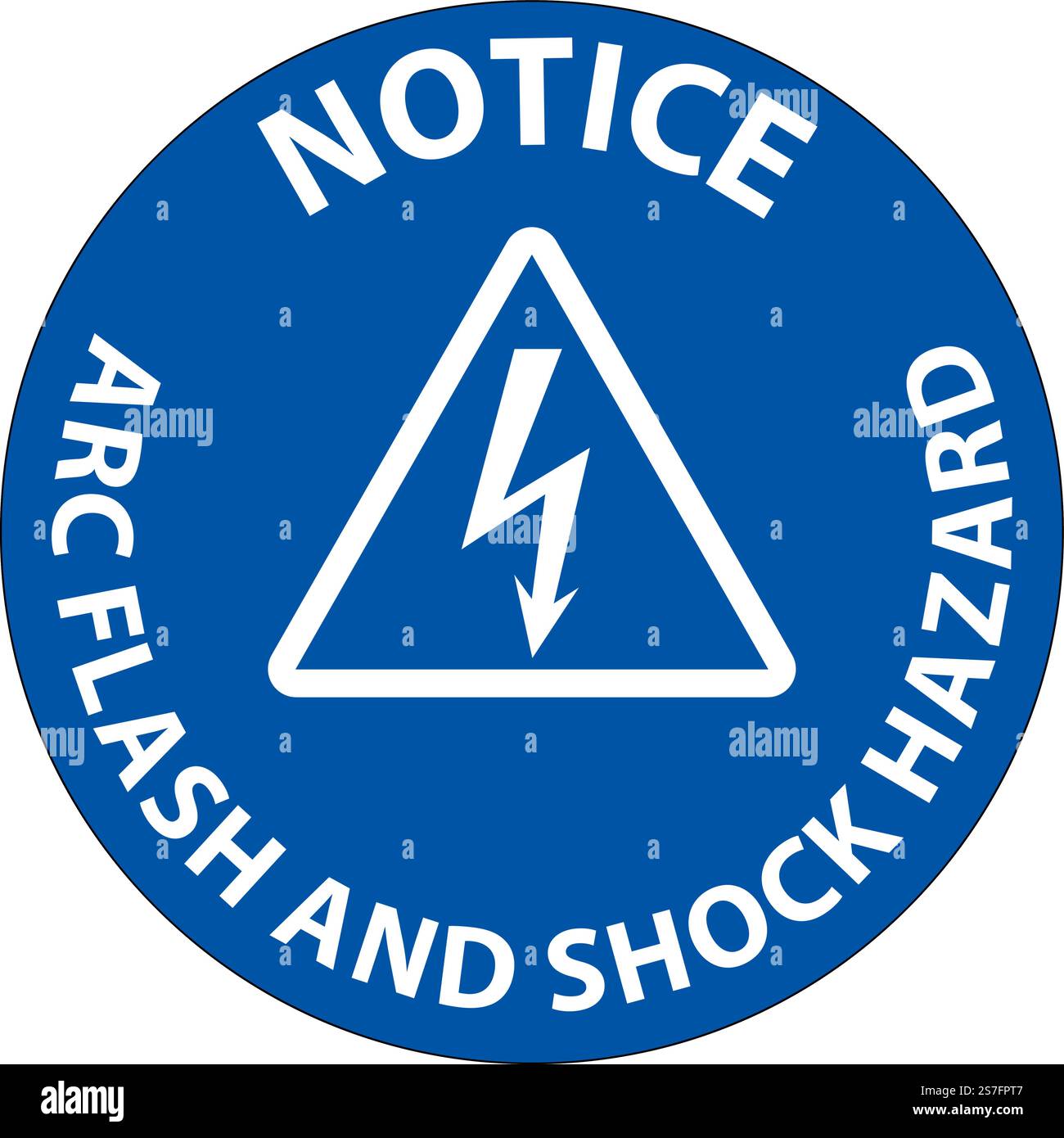 Notice Floor Sign Arc Flash And Shock Hazard Stock Vector