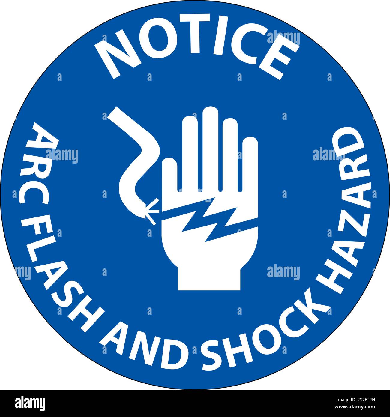 Notice Floor Sign Arc Flash And Shock Hazard Stock Vector