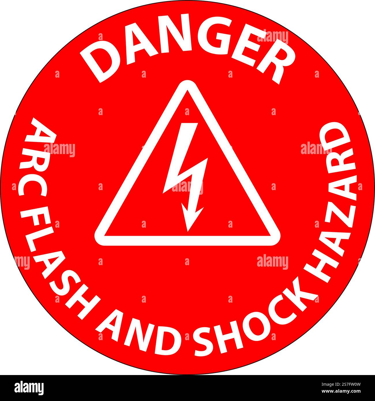 Danger Floor Sign Arc Flash And Shock Hazard Stock Vector