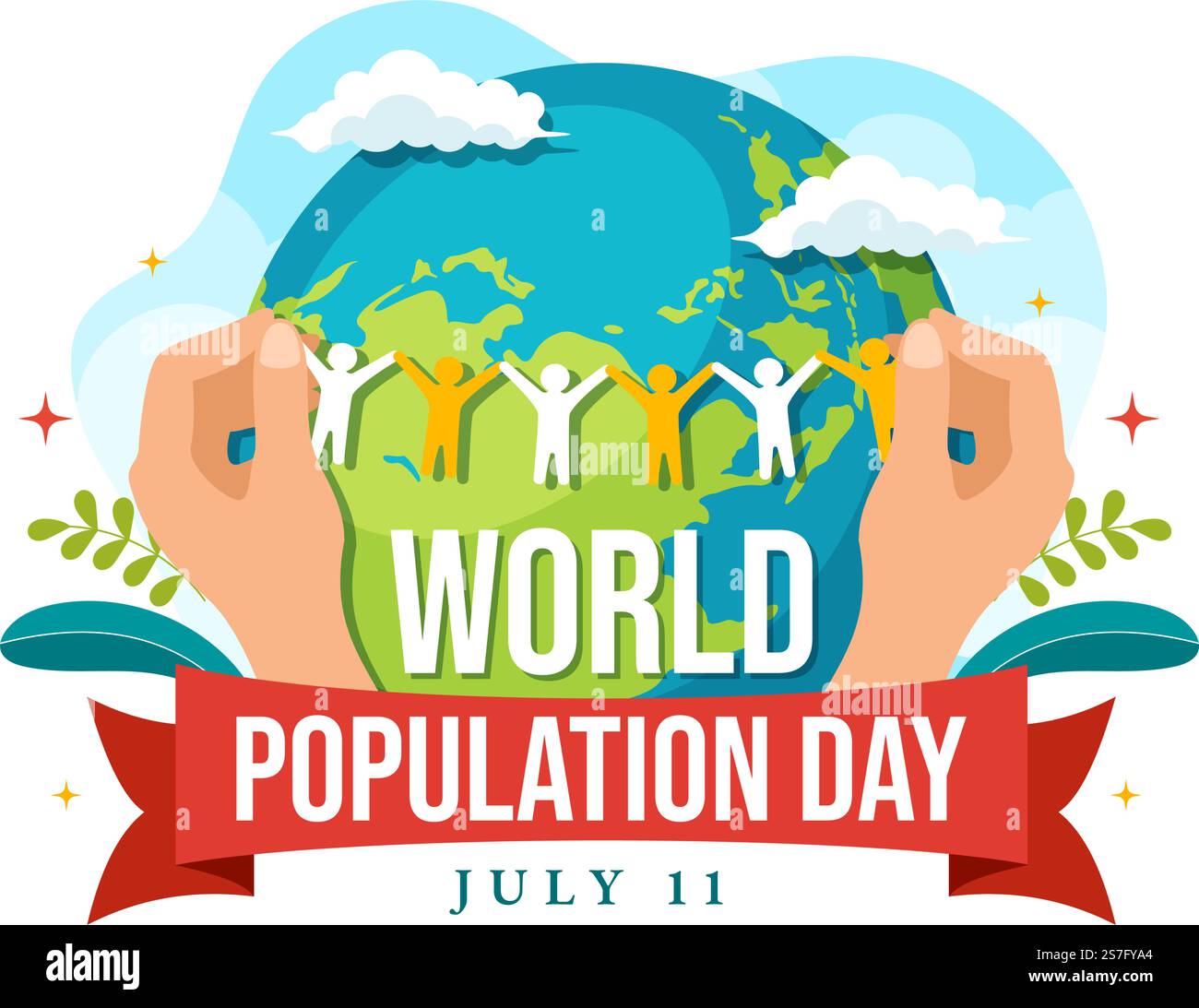 World Population Day Vector Illustration on 11th July To Raise ...
