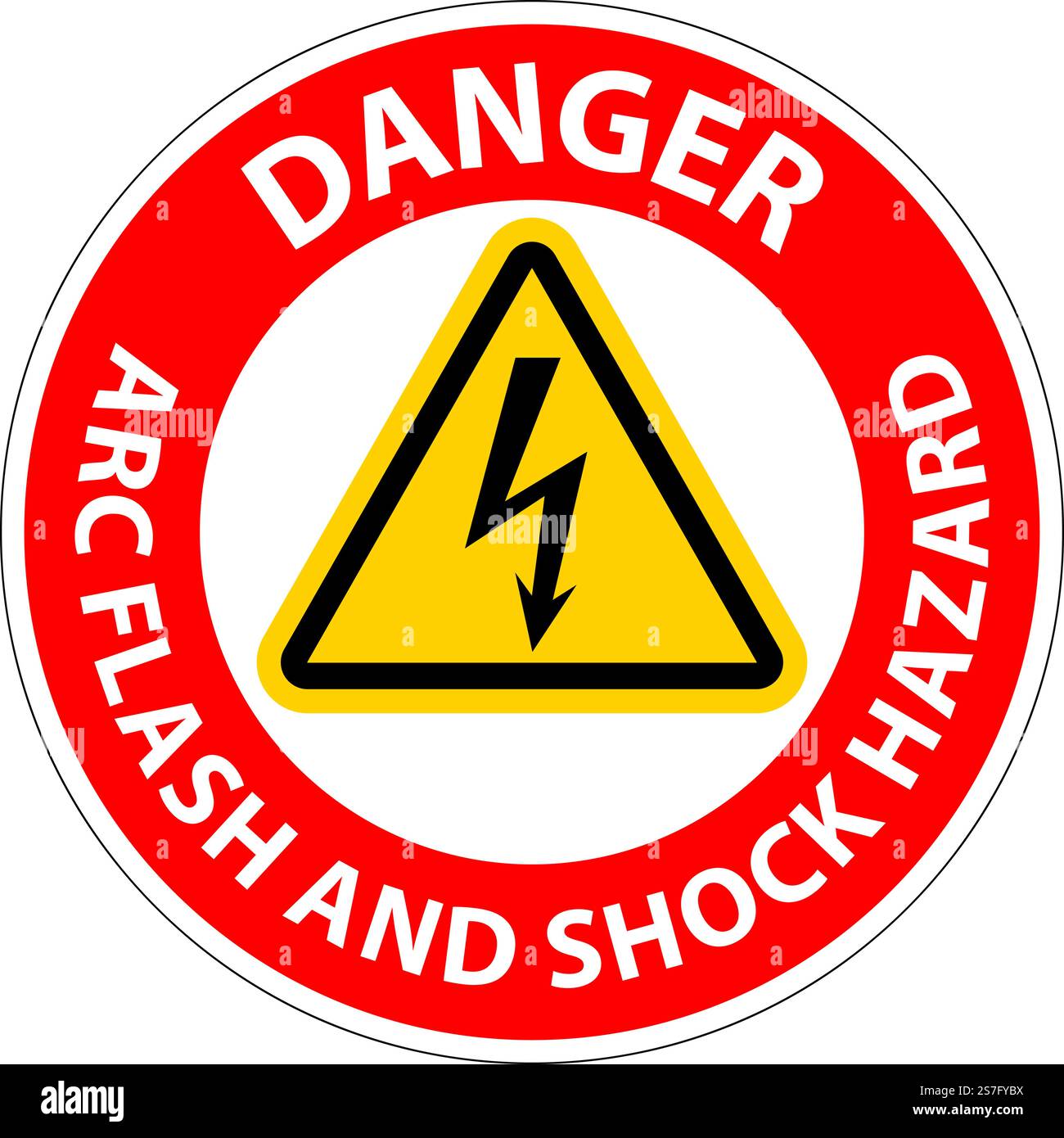 Danger Floor Sign Arc Flash And Shock Hazard Stock Vector