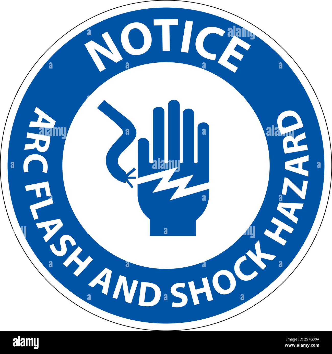 Notice Floor Sign Arc Flash And Shock Hazard Stock Vector